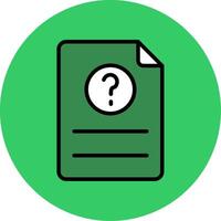 Ask Filled Circle Icon vector