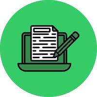 Blog Filled Circle Icon vector