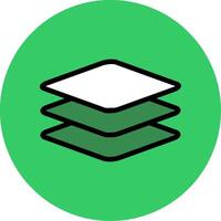 Layers Filled Circle Icon vector