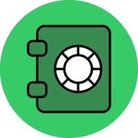 Safe Filled Circle Icon vector