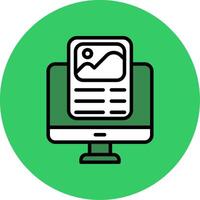 Statics Filled Circle Icon vector
