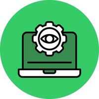 Vision Filled Circle Icon vector