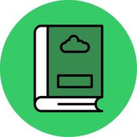 Cloud Filled Circle Icon vector