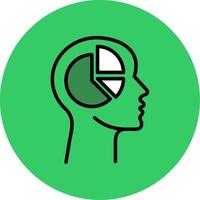 Head Filled Circle Icon vector