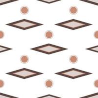 a white and brown geometric pattern with circles vector