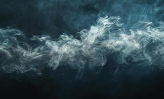Abstract White Smoke Swirling Against a Black Background photo