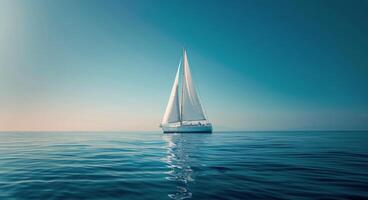 White Sailboat Sailing on Calm Blue Ocean Water During Daytime photo