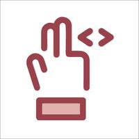 A hand with a cursor pointing to the right vector