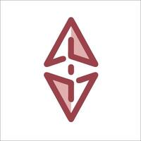 The logo for the ethereum blockchain vector