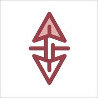 The logo for the company is a red arrow vector
