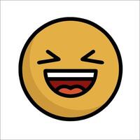 A smiley face with a mouth open and a tongue out vector