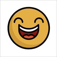 A smiley face with a big smile on it vector