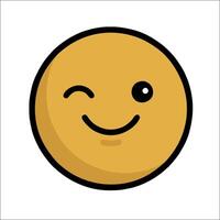 A smiley face with a black eye and a white background vector