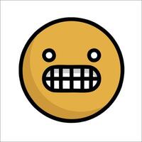 A cartoon smiley face with teeth and a mouth vector
