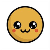 A cartoon smiley face with eyes and a smile vector