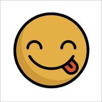 A smiley face with tongue sticking out vector