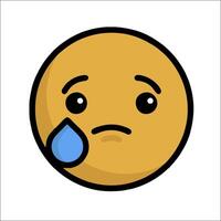 Sad emoticon illustration vector