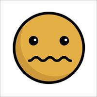 A sad emoticor with a sad face vector