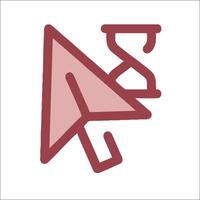 A red arrow pointing to a clock and a clock vector