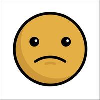 A sad emoticor with a sad face vector