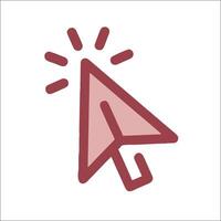 A red and white icon of a paper airplane vector