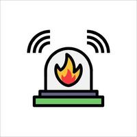 Fire alarm icon illustration vector