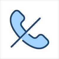 A phone icon with a crossed out line vector