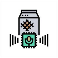 A can of soda with a microphone icon vector