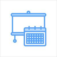 A calendar icon with a calendar on it vector