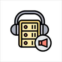 Audio server icon illustration vector