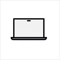 A laptop computer icon on a white background vector