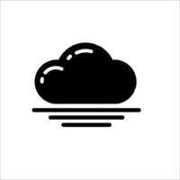 A black cloud with a drop of water on it vector