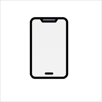 A smartphone with a blank screen on a white background vector