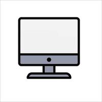 Computer monitor icon illustration vector
