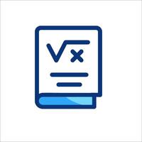 A book with a calculator icon vector