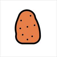 A potato icon with black dots on it vector