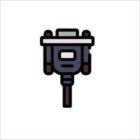 A black and white drawing of a plug vector
