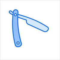 A blue razor with a handle on it vector