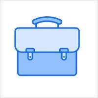 A blue briefcase icon on a white background vector