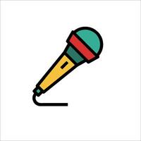 A microphone icon on a white background vector