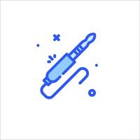 A blue icon of a pen on a white background vector