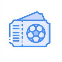 A ticket with a soccer ball on it vector