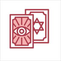 A card with an eye and a star of david vector