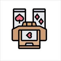 A casino machine with a card game on it vector