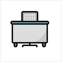 Office desk icon vector