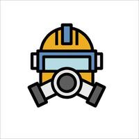 A gas mask icon on a white background vector