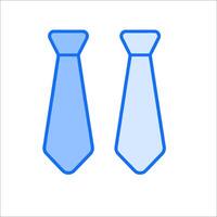 Two blue ties on a white background vector
