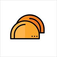 A pair of orange construction helmets on a white background vector