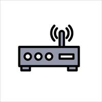 A wireless router icon on a white background vector