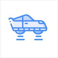 A car is shown in a line drawing vector